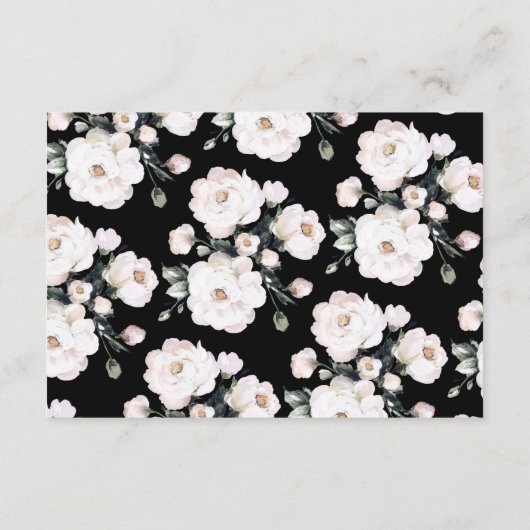 エレガント白黒花結婚柄 エンクロージャーカード (裏面)