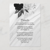 エレガント白黒花詳細 エンクロージャーカード (正面)