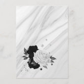エレガント白黒花詳細 エンクロージャーカード (裏面)