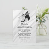 エレガント白黒花詳細 エンクロージャーカード (スタンド正面)