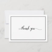 エレガント白黒葬儀サンキューカード サンキューカード (正面)