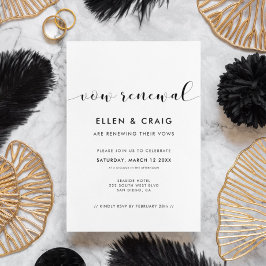 エレガント白黒誓結婚の更新 招待状