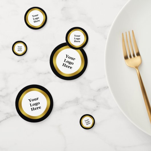 エレガント白黒金ゴールドのロゴはこちら コンフェッティ (グループ)