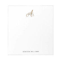 エレガント白黒金ゴールドスクリプトモノグラム