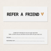 エレガント白黒金ゴールドハート参照カード (正面&裏面)