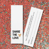 エレガント白黒金ゴールドハート紹介カード