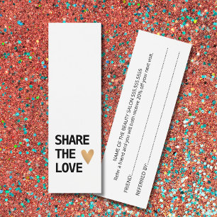 エレガント白黒金ゴールドハート紹介カード