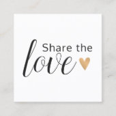 エレガント白黒金ゴールドハート美しいサロン参照器 紹介カード (正面)