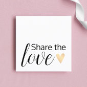 エレガント白黒金ゴールドハート美しいサロン 紹介カード