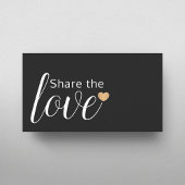 エレガント白黒金ゴールドハート美しいサロン 紹介カード