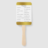 エレガント白黒金ゴールド卒業プログラム ハンドファン (裏面)