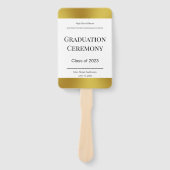 エレガント白黒金ゴールド卒業プログラム ハンドファン (正面)