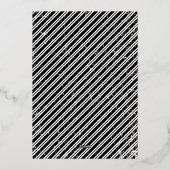 エレガント白黒金ゴールド50番目の誕生日招待状 箔招待状 (裏面)