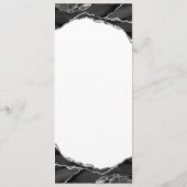 エレガント白黒銀フォイルアゲ結婚ート メニュー (裏面)