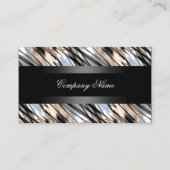 エレガント白黒銀 名刺 (正面)