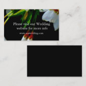 エレガント白黒開花白い花 名刺 (正面/裏面)