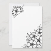 エレガント白黒30歳の誕生日パーティー 招待状 (裏面)