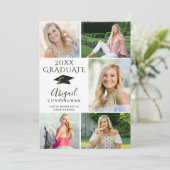 エレガント白黒6写真部卒業生 案内状 (スタンド正面)