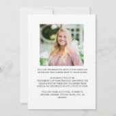 エレガント白黒6写真部卒業生 案内状 (裏面)