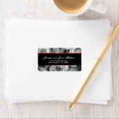 エレガント白黒RED Roses結婚のラベル ラベル (インサイチュ)