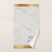 エレガント皮革結婚周年記念バスタオル バスタオルセット (ハンドタオル)