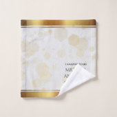 エレガント皮革結婚周年記念バスタオル バスタオルセット (ウォッシュタオル)