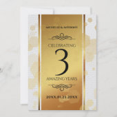 エレガント皮革結婚記念招待状 招待状 (正面)