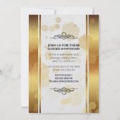 エレガント皮革結婚記念招待状 招待状 (裏面)