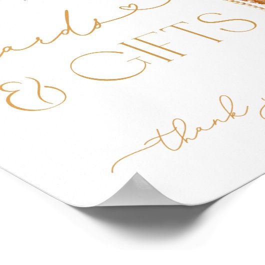 エレガント真珠とプロセッコのフローラカードとギフト ポスター (角)