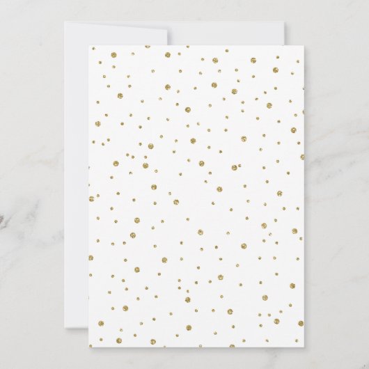 エレガント真珠とプロセッコブライダルシャワー 招待状 (裏面)