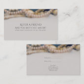 エレガント真珠と海の貝殻のビーチは友人を参照 紹介カード (正面/裏面)