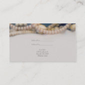 エレガント真珠と海の貝殻のビーチは友人を参照 紹介カード (裏面)