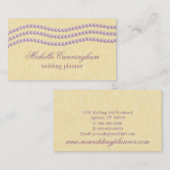 エレガント真珠の名刺、ラベンダー 名刺 (正面/裏面)