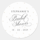 エレガント真珠ブライダルシャワー ラウンドシール (正面)