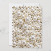 エレガント真珠モダンブライダルシャワー 招待状 (裏面)