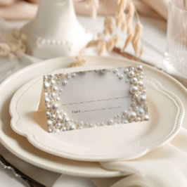 エレガント真珠結婚の プレイスカード