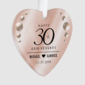 エレガント真珠結婚30周年 オーナメント (正面)