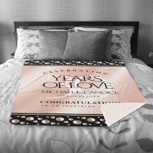 エレガント真珠結婚30周年 シェルパブランケット