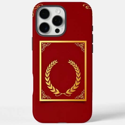 エレガント矩形フレームの金照準 Case-Mate iPhoneケース (裏面)