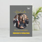 エレガント石板グレイ写スペインの真 案内状 (スタンド正面)