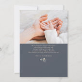 エレガント石板・ワイルドフラワーズの写真誕生の発表 招待状 (裏面)