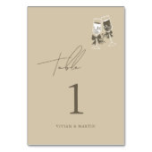 エレガント砂の結婚緑 テーブルナンバー (裏面)