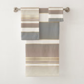 エレガント砂ビーチパタストライプのーン バスタオルセット (インサイチュ)