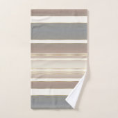 エレガント砂ビーチパタストライプのーン バスタオルセット (ハンドタオル)