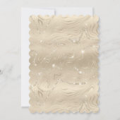 エレガント砂フェイク金ゴールドフォイル結婚ズ 招待状 (裏面)