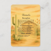 エレガント砂漠南西結婚の黄金の夕日 エンクロージャーカード (正面)