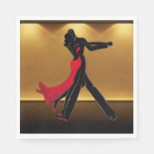 エレガント社交ダンスダンサーのステージ紙 スタンダードランチョンナプキン (正面)