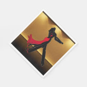 エレガント社交ダンスダンサーのステージ紙 スタンダードランチョンナプキン (角)