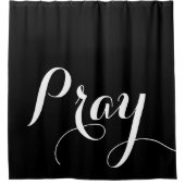 エレガント祈スクリプトレタリング | シャワーカーテン (正面)