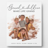 エレガント祖父母の孫の写真 フォトプラーク (正面)